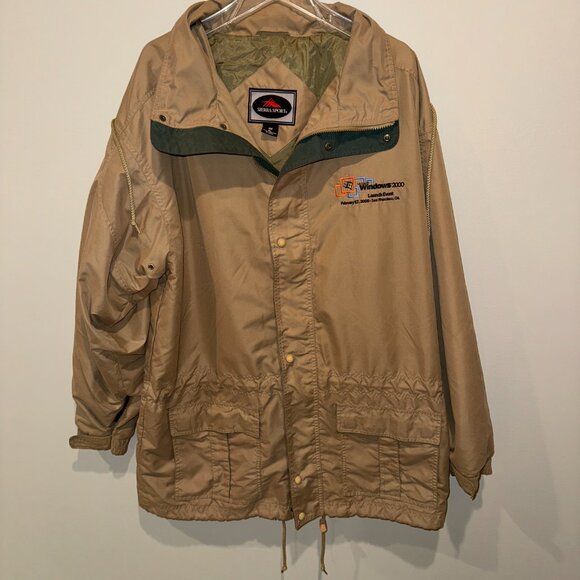Sierra Sport Tan Jacket w/Full Zipper/Hood - XL - Microsoft Windows Launch event - Picture 1 of 8
